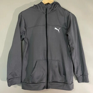Puma Grey  Zip Up hoodie Sweatshirt Sz XL